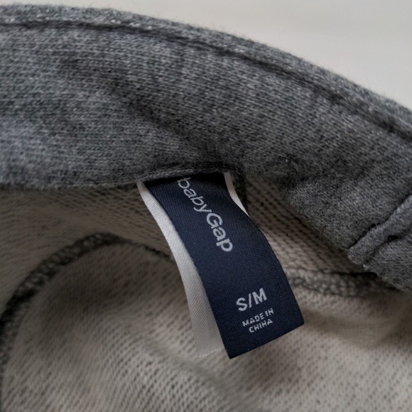 BabyGap Infants Cadet Cap Hat Gray Size S-M 100% Cotton Vent Holes - Picture 7 of 8